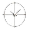 Wall Clock in Satin Steel with Chromatic Details Made in Italy - Lucky