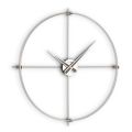 Wall Clock in Satin Steel with Chromatic Details Made in Italy - Lucky