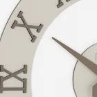 MDF Wall Clock and Roman Numerals in Linen Relief - Chronoform Viadurini