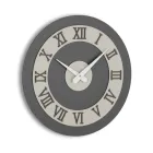 MDF Wall Clock and Roman Numerals in Linen Relief - Chronoform Viadurini