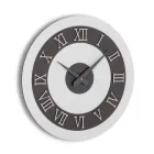MDF Wall Clock and Roman Numerals in Linen Relief - Chronoform Viadurini