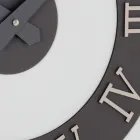 MDF Wall Clock and Roman Numerals in Linen Relief - Chronoform Viadurini