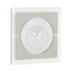 Methacrylate Wall Clock and Linen Frame Made in Italy - Battito Viadurini