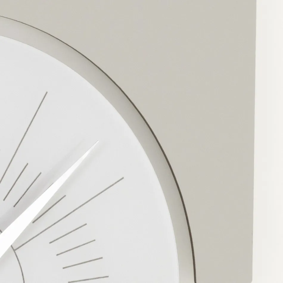 Methacrylate Wall Clock and Linen Frame Made in Italy - Battito Viadurini
