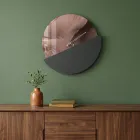 Green Cast Printed Methacrylate Wall Clock Made in Italy - Viridea Viadurini