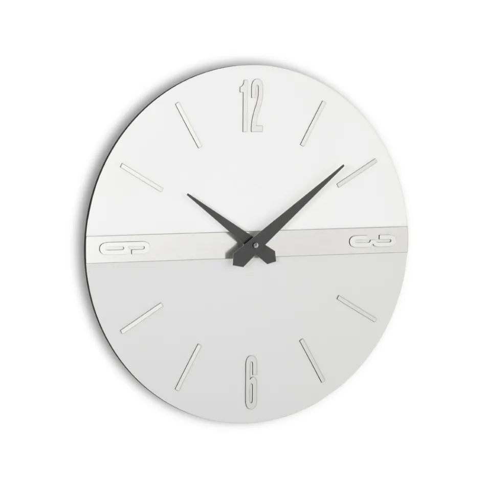 High Density Semi-Expanded PVC Wall Clock Made in Italy - Ritmo Viadurini