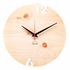 Round Wall Clock in Oak, Pine or Walnut Wood Made in Italy - Bethel Viadurini