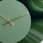 Green Round Wall Clock in Printed Methacrylate Made in Italy - Verdia Viadurini