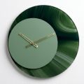 50cm Round Green Wall Clock in Printed Methacrylate Made in Italy - Verdia
