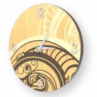 Adro abstract design wall clock made of wood, made in Italy Viadurini
