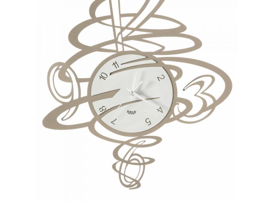 Elegant and Modern Design Iron Wall Clock Made in Italy - Mikele Viadurini