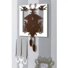 Modern Design Wall Clock in Decorated Dark Wood and White - Fairy Tale Viadurini