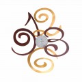 Design Wall Clock in Colored Iron Made in Italy - Fiordaliso