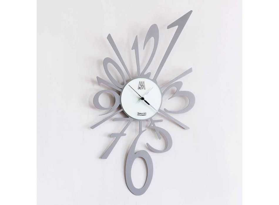 Design Wall Clock in Black Iron or Aluminum Made in Italy - Oceano Viadurini