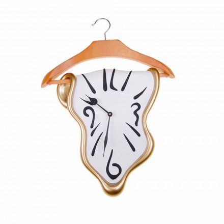 Design Wall Clock in Hand Painted Resin Made in Italy - Mailo Viadurini