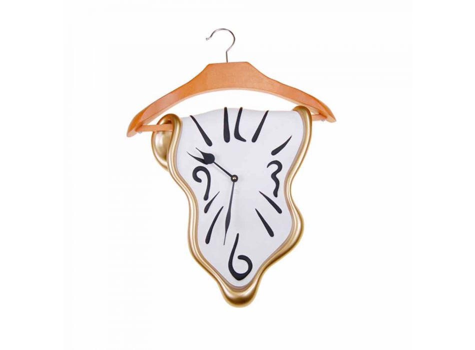 Design Wall Clock in Hand Painted Resin Made in Italy - Mailo Viadurini