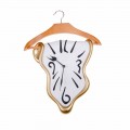 Design Wall Clock in Hand Painted Resin Made in Italy - Mailo