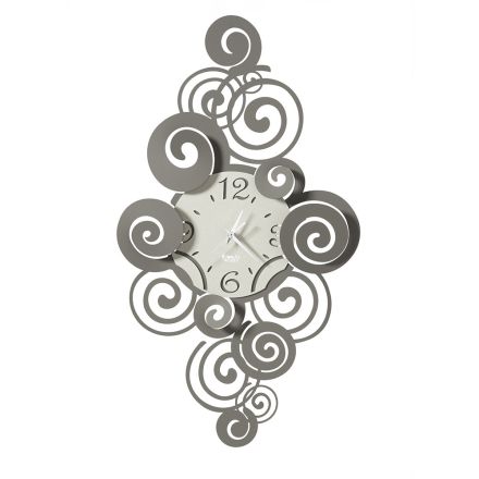 Vertical Design Iron Wall Clock Waving Decorations - Alibreo Viadurini