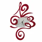 Wall Clock in Black Iron, Aluminum or Red Made in Italy - Rosbif Viadurini