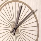Round Design Wooden Wall Clock with Decorations in 2 Finishes - Byko Viadurini