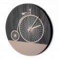 Design Wall Clock in Round Wood in 2 Finishes, Made in Italy - Byko