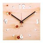 Wall clock in Swiss pine wood made in Italy Andrea Viadurini