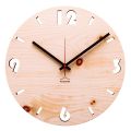 Wall clock in Swiss pine wood made in Italy Andrea