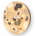 Wall clock in Cles design wood, made in Italy Viadurini