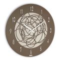 Wall Clock in MDF and Layered Pressed Linen Made in Italy - Safe