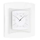 Wall Clock in Transparent and Bisatin Methacrylate Made in Italy - Glad Viadurini