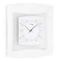 Transparent and Bisatinated Methacrylate Wall Clock Made in Italy - Glad