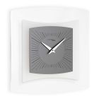 Wall Clock in Transparent and Bisatin Methacrylate Made in Italy - Glad Viadurini