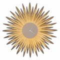 Modern Wall Clock with Iron Shape in Made in Italy - Fuoco