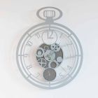 Modern Circular Wall Clock in Colored Iron Made in Italy - Cherry Viadurini
