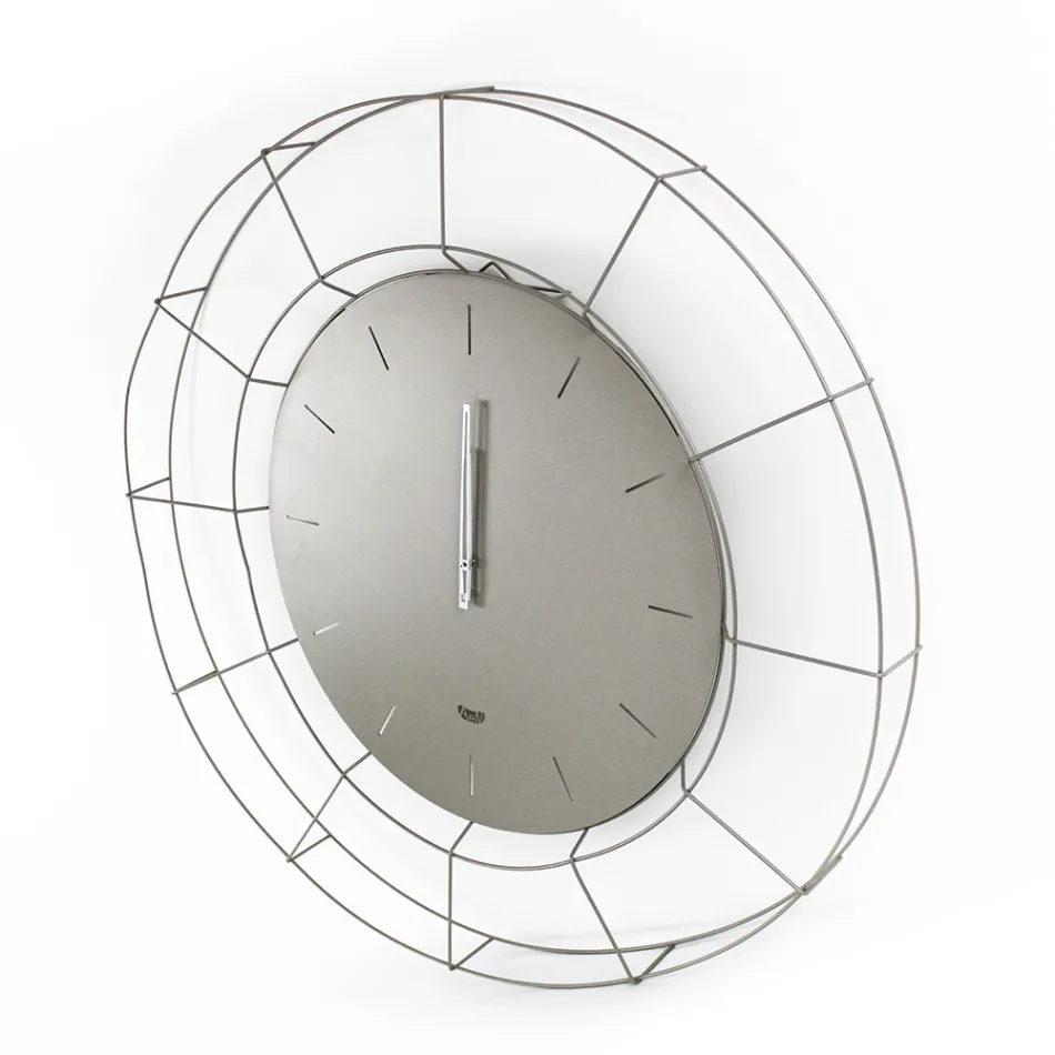 Adalgiso Modern Wall Clock in Colored Steel Made in Italy Viadurini