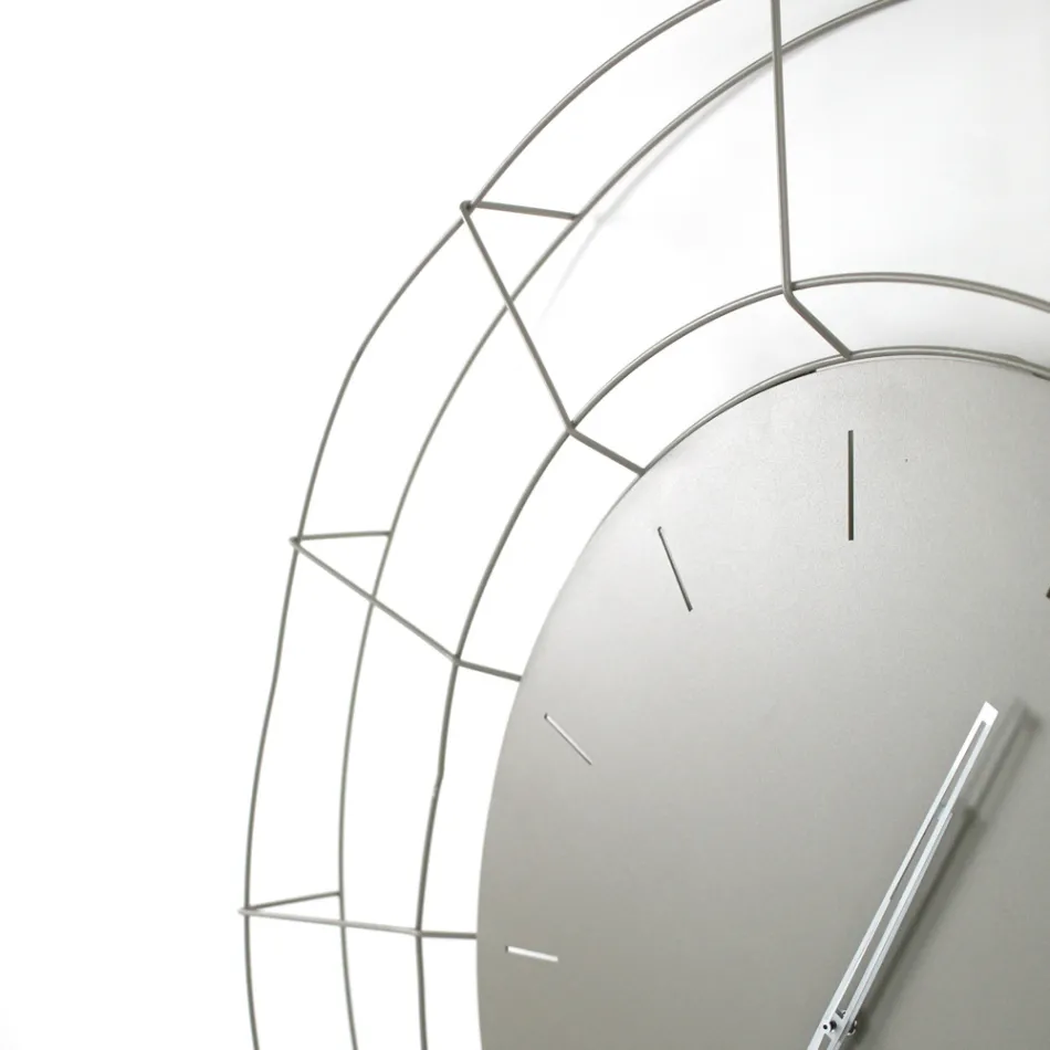 Adalgiso Modern Wall Clock in Colored Steel Made in Italy Viadurini