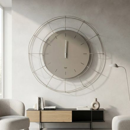 Adalgiso Modern Wall Clock in Colored Steel Made in Italy Viadurini