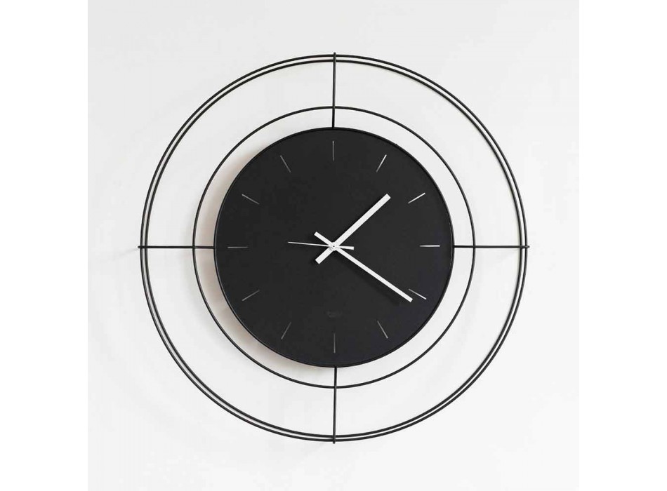 Modern Wall Clock in Colored Steel Made in Italy - Adalgiso Viadurini