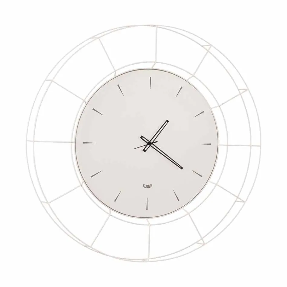 Modern Wall Clock in Colored Steel Made in Italy - Adalgiso Viadurini