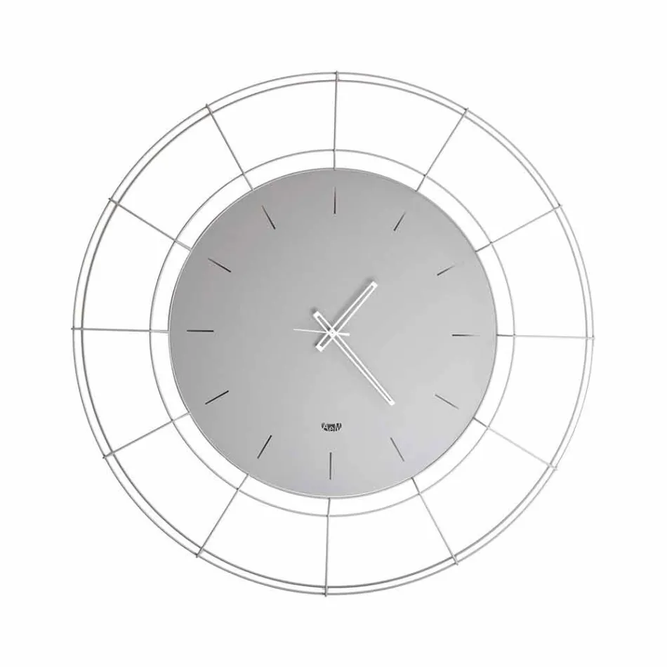 Modern Wall Clock in Colored Steel Made in Italy - Adalgiso Viadurini