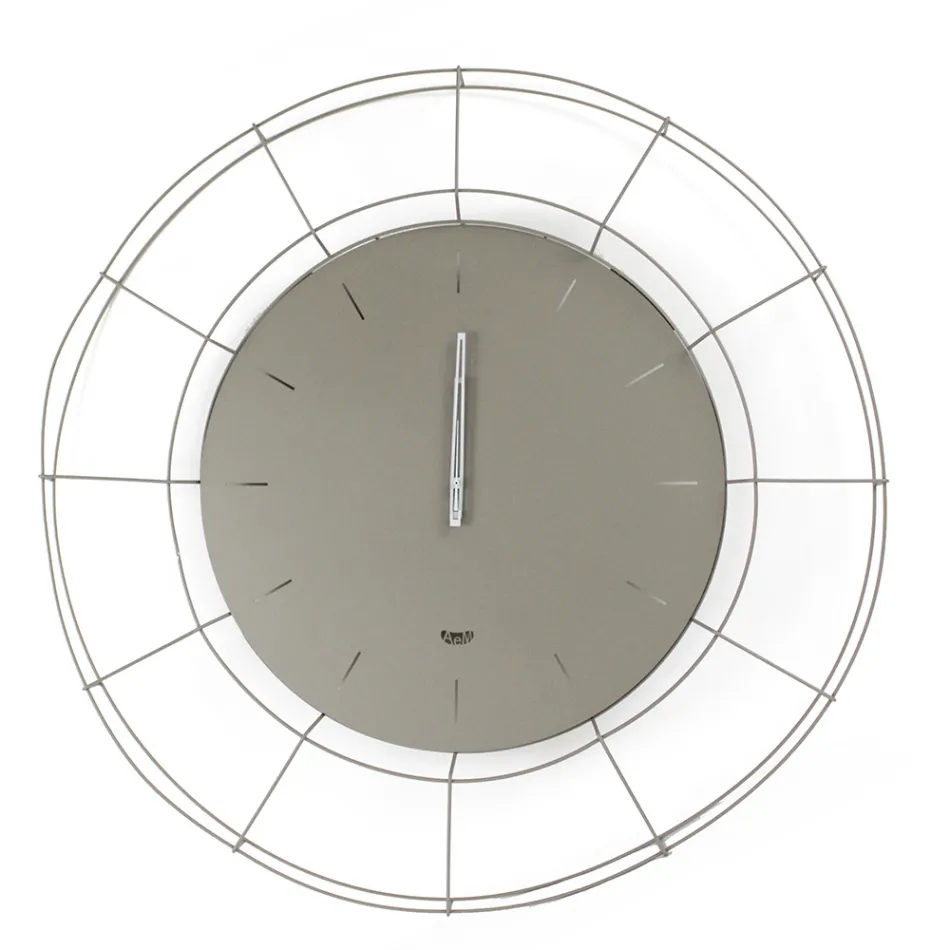 Adalgiso Modern Wall Clock in Colored Steel Made in Italy Viadurini