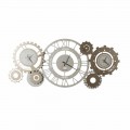 Modern Iron Wall Clock with Three Fusi Made in Italy - Mechanical