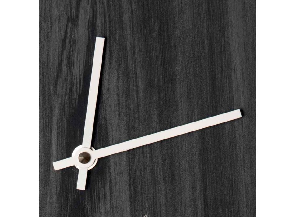Modern Round Design Wood Wall Clock and Laser Engraving - Florinto Viadurini