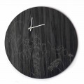 Modern Round Design Wood Wall Clock and Laser Engraving - Florinto