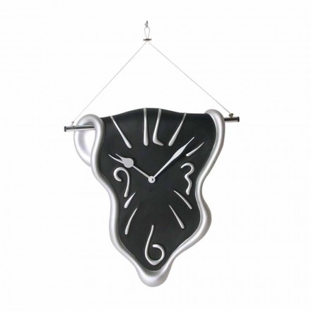 Modern Wall Clock in Hand Decorated Resin Made in Italy - Odin Viadurini