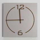 Square Wall Clock and Modern Design in Beige and Brown Wood - Tabata Viadurini