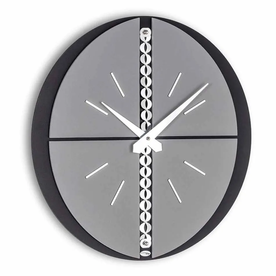 Round Wall Clock with PVC Support Made in Italy - Elisio Viadurini