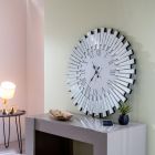 Round Decorative Wall Clock in Mdf and Mirror Glass - Tosco Viadurini