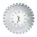 Round Decorative Wall Clock in Mdf and Mirror Glass - Tosco