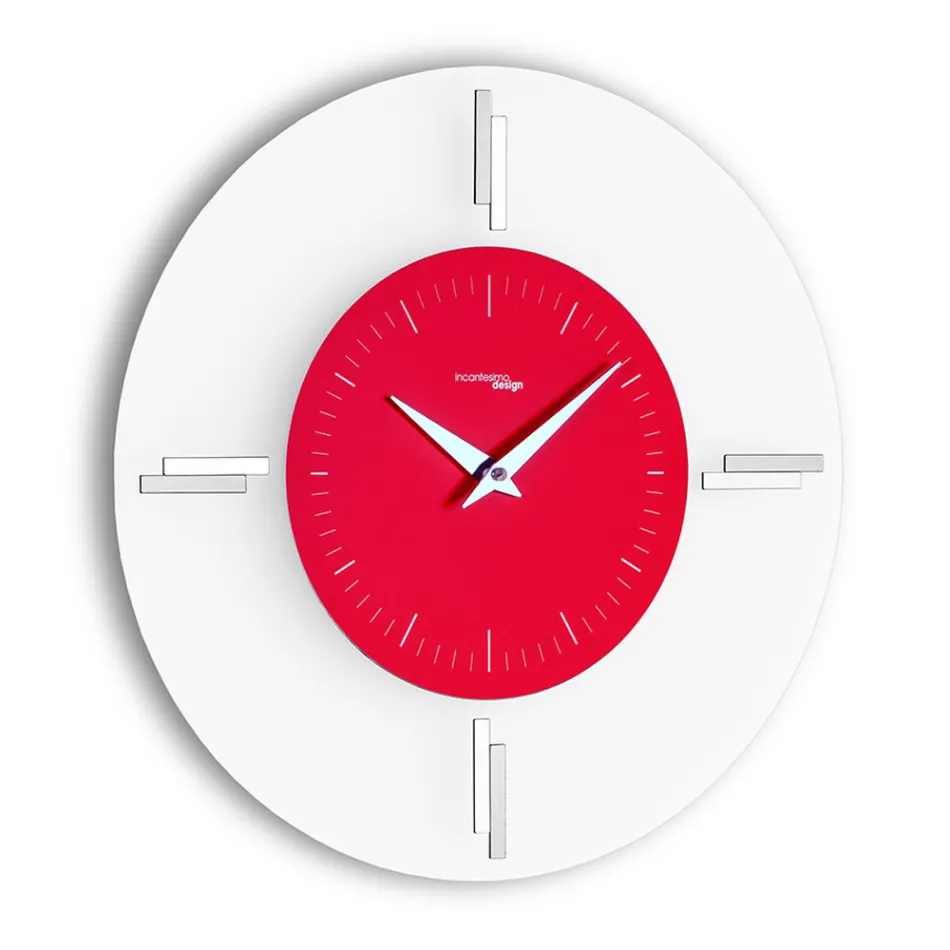 Round Aluminum Wall Clock Made in Italy Modern Design - Siria Viadurini